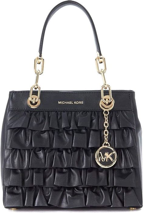 michael kors cynthia small ruffled leather satchel
